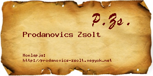 Prodanovics Zsolt névjegykártya